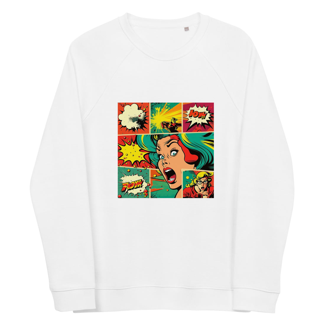 Unisex organic raglan sweatshirt