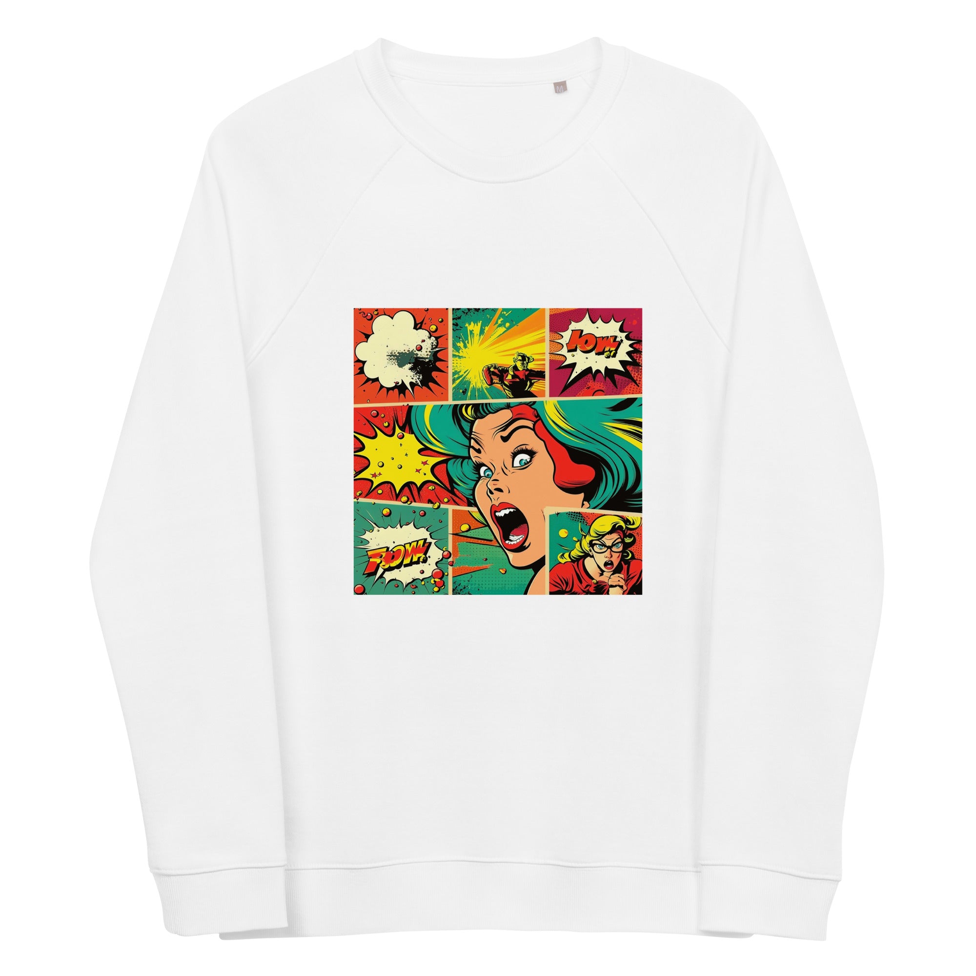 Unisex organic raglan sweatshirt