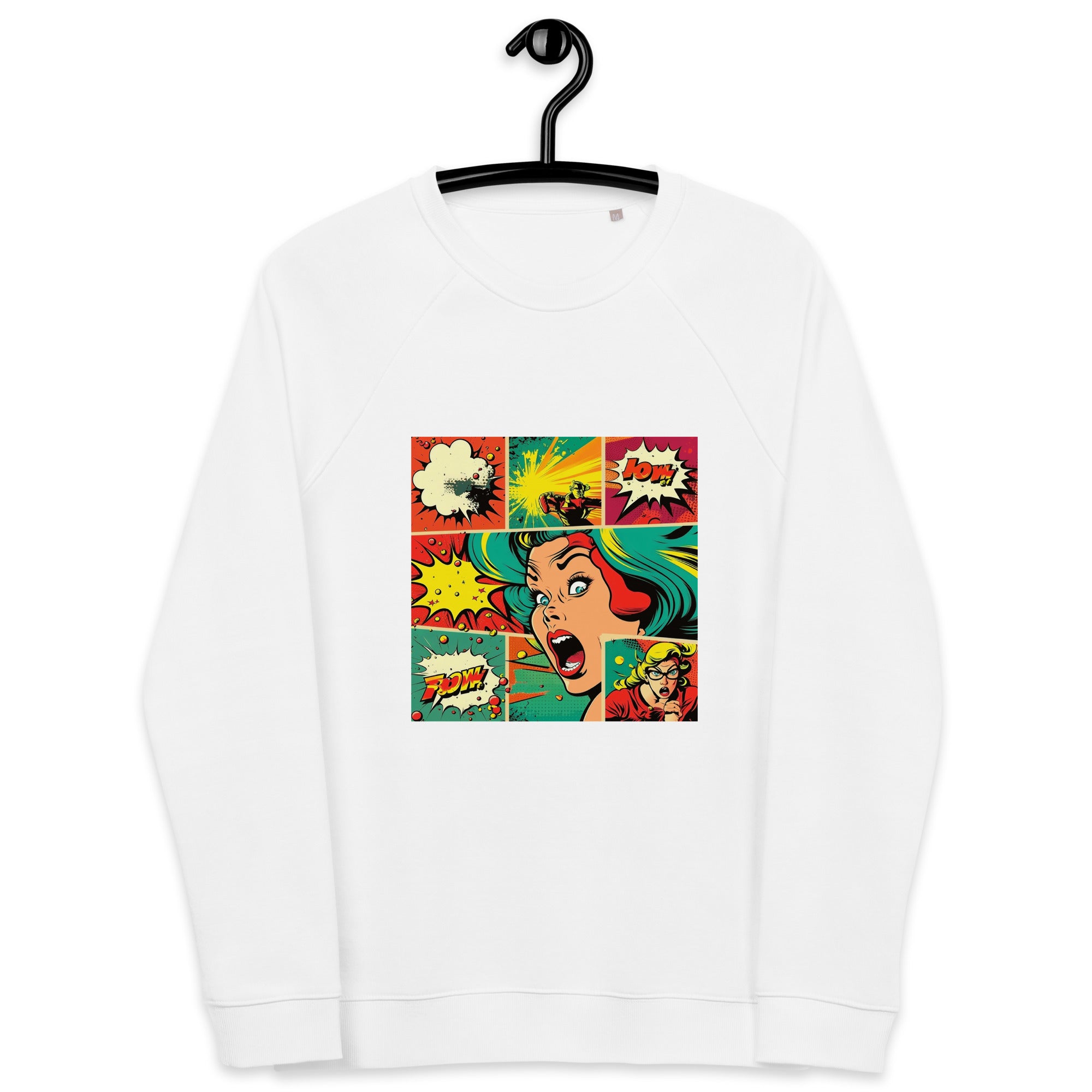 Unisex organic raglan sweatshirt